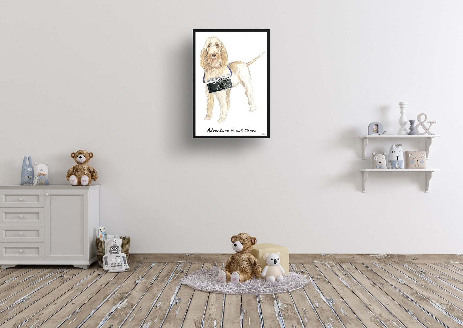 Adventure is out there Spinone Italiano dog print illustration. Framed & un-framed wall art 8 Adventure is out there Spinone Italiano dog print illustration. Framed & un-framed wall art - Image 6