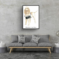 Adventure is out there Spinone Italiano dog print illustration. Framed & un-framed wall art 16 adventure is out there portrait print spinone italiano 28x40 living room
