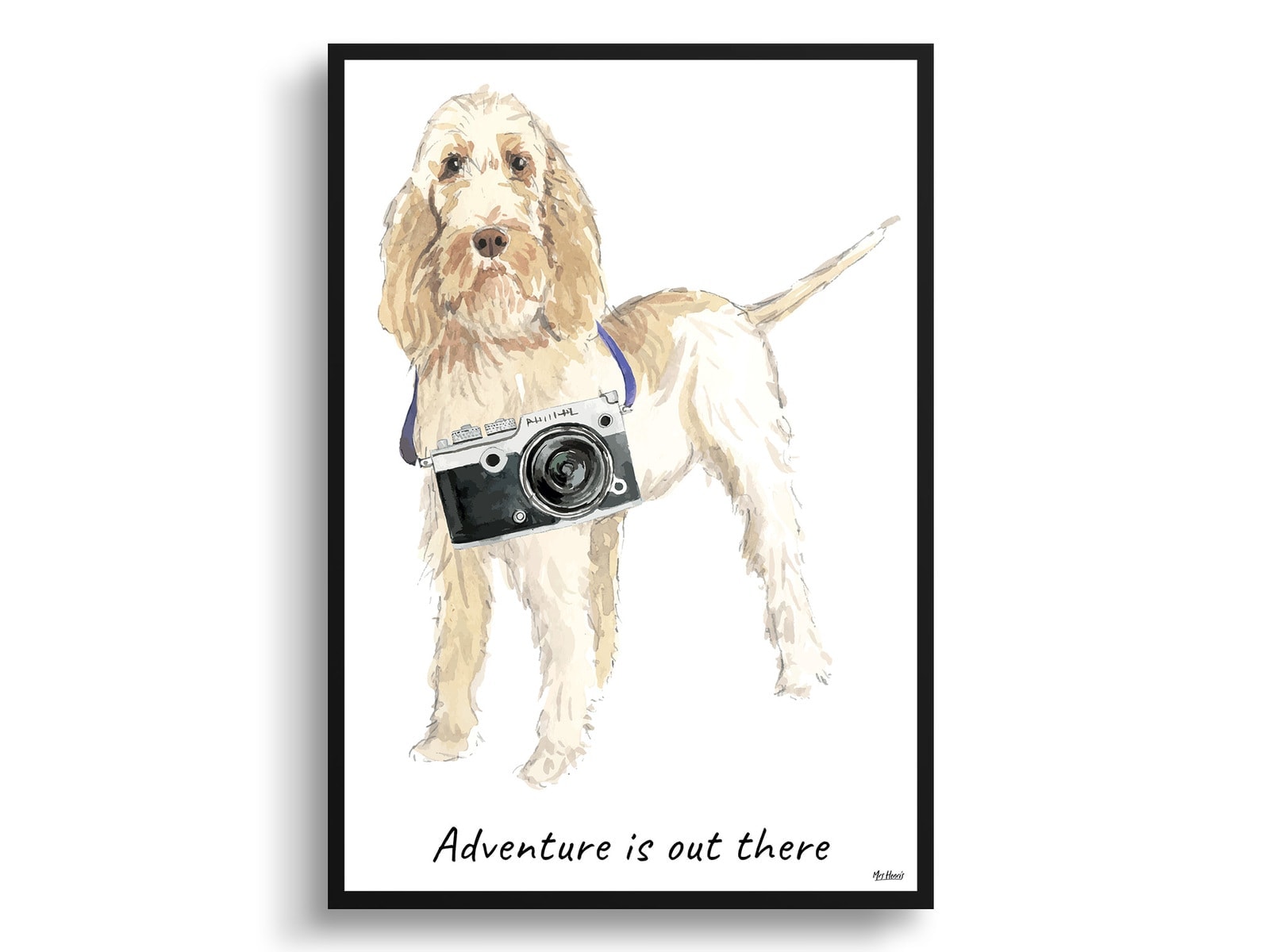 Adventure is out there Spinone Italiano dog print illustration. Framed & un-framed wall art 3 Adventure is out there Spinone Italiano dog print illustration. Framed & un-framed wall art