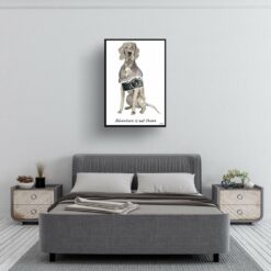 adventure is out there portrait print weimaraner 28x40 bedroom