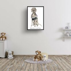adventure is out there portrait print weimaraner 28x40 kids room