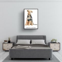 Adventure is out there Welsh Terrier dog print illustration. Framed & un-framed wall art 13 adventure is out there portrait print welsh terrier 28x40 bedroom