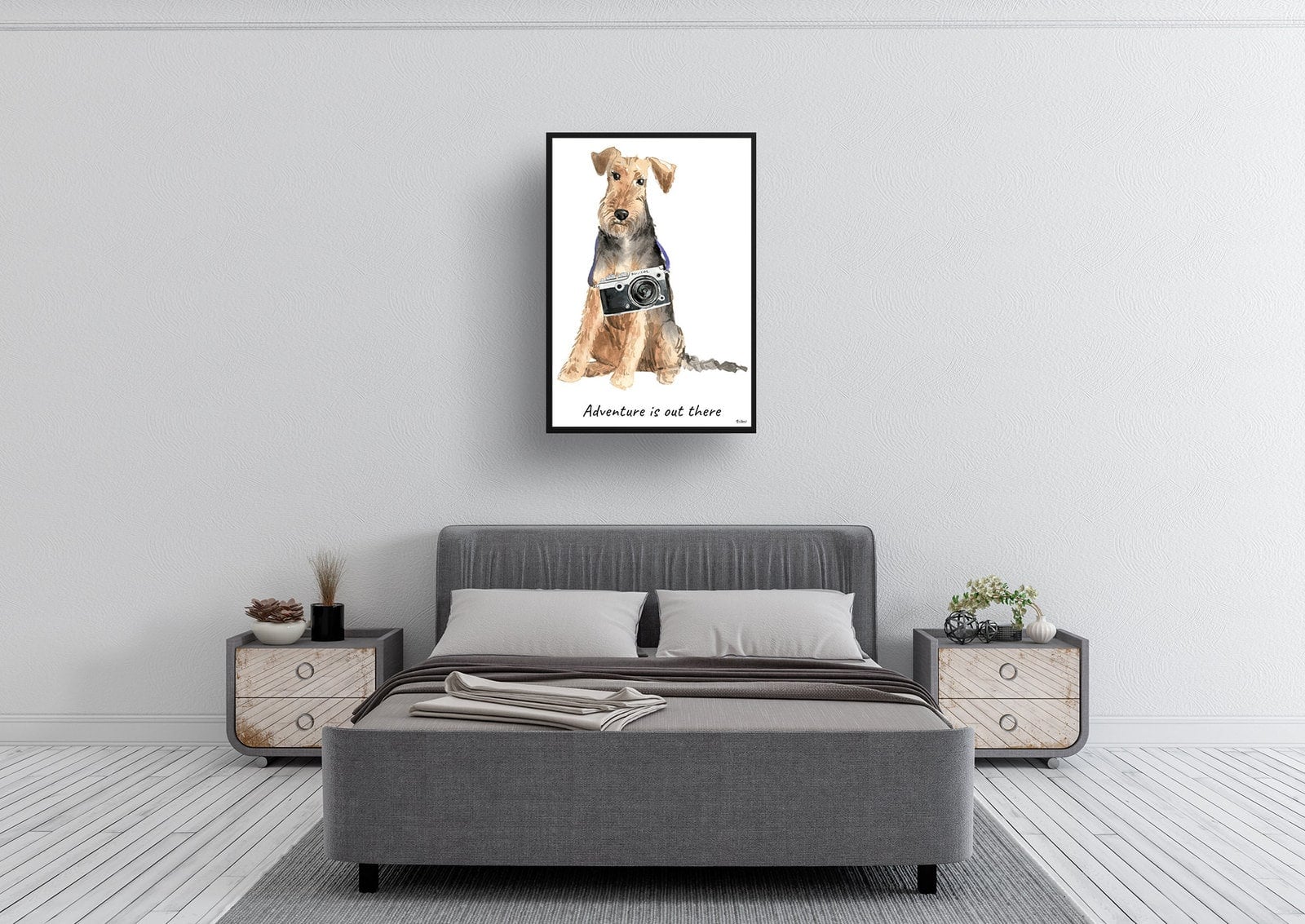 Adventure is out there Welsh Terrier dog print illustration. Framed & un-framed wall art 6 Adventure is out there Welsh Terrier dog print illustration. Framed & un-framed wall art - Image 4