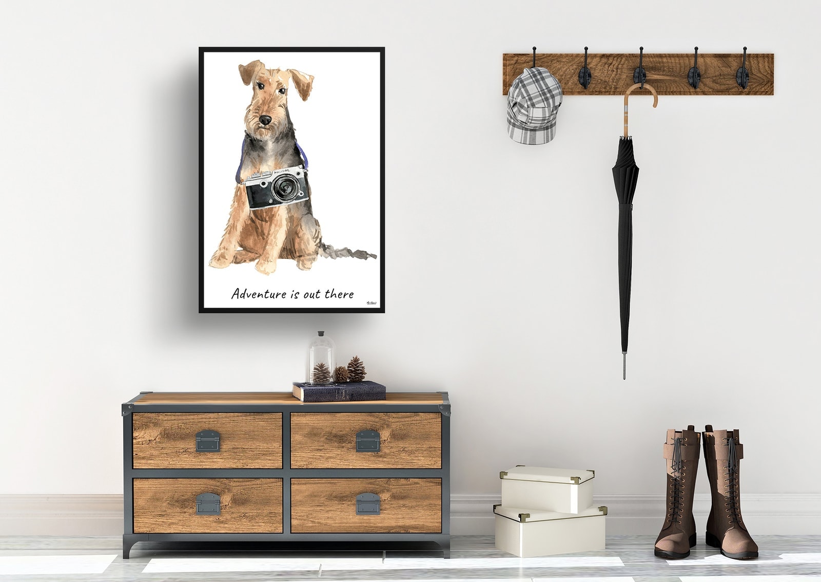 Adventure is out there Welsh Terrier dog print illustration. Framed & un-framed wall art 7 Adventure is out there Welsh Terrier dog print illustration. Framed & un-framed wall art - Image 5