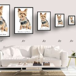 adventure is out there portrait print yorkshire terrier size comparison