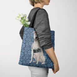 American Staffordshire terrier Dog Denim Style Tote Bag 36 denim dogs tote american staffordshire terrier daisy denim tote woman jumper view