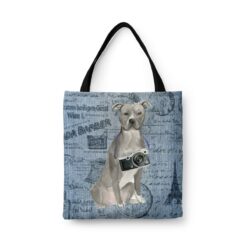 American Staffordshire terrier grey Dog Denim Style Tote Bag