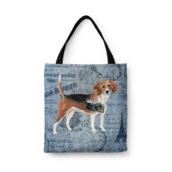 Beagle Dog Denim Style Tote Bag