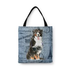 Bernese Mountain Dog Dog Denim Style Tote Bag
