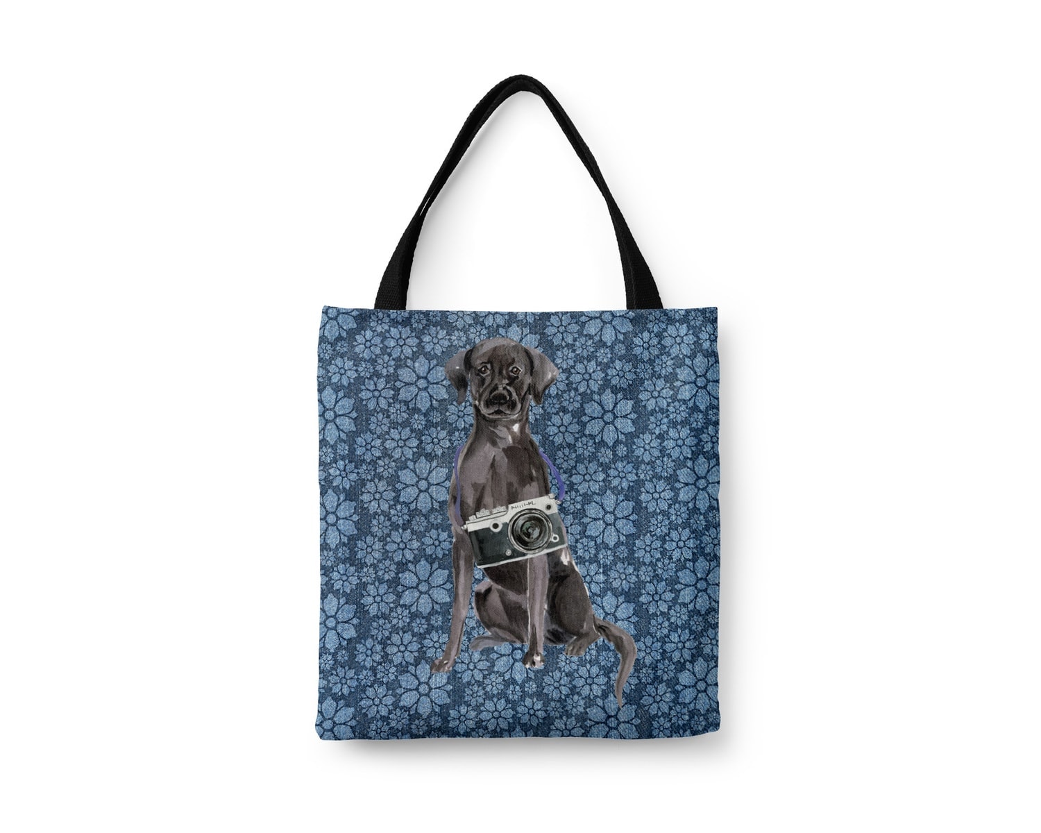 Black Lab Dog Denim Style Tote Bag 9 Black Lab Dog Denim Style Tote Bag - Image 7