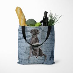 Black Lab Dog Denim Style Tote Bag 39 denim dogs tote black lab faded ephemera denim tote standing food