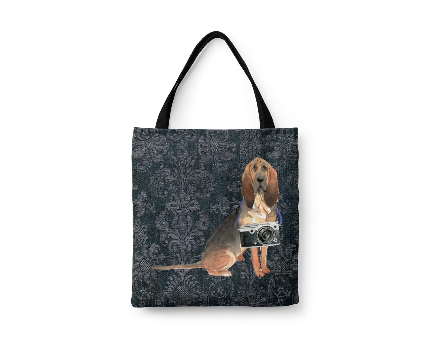 BloodHound Dog Denim Style Tote Bag 5 BloodHound Dog Denim Style Tote Bag - Image 3