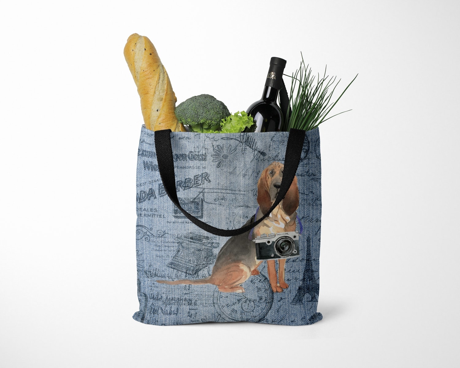 BloodHound Dog Denim Style Tote Bag 14 BloodHound Dog Denim Style Tote Bag - Image 12