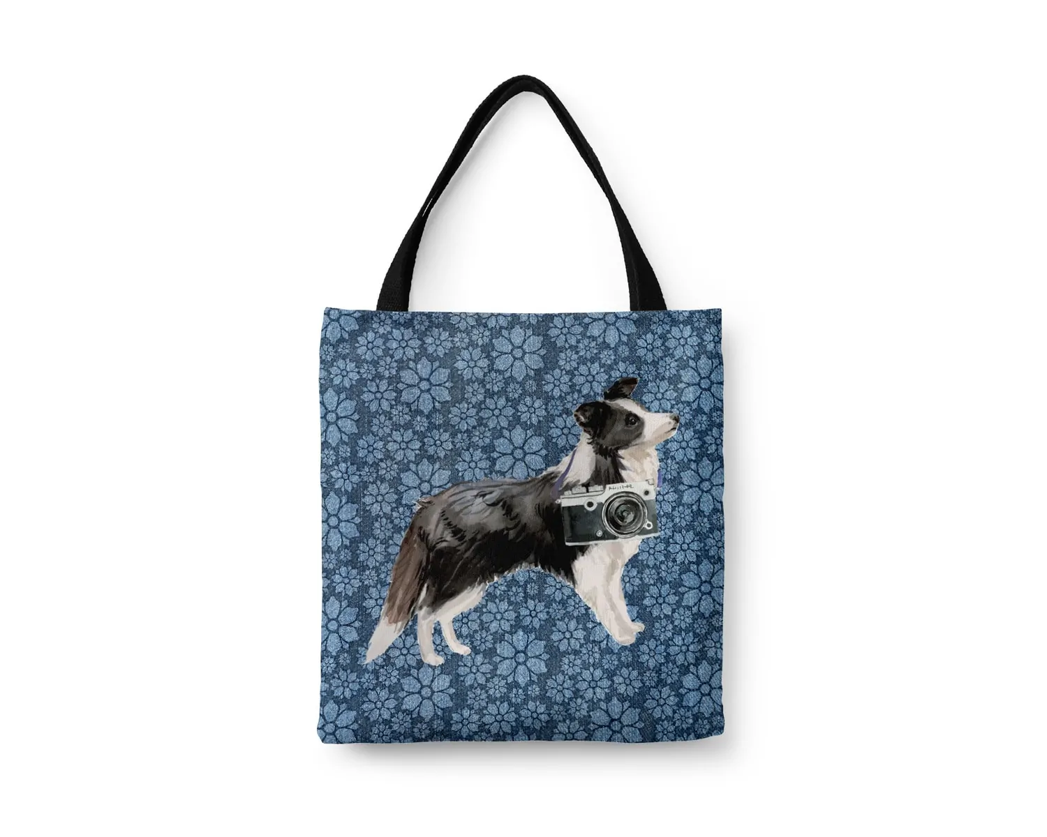 Border Collie Dog Denim Style Tote Bag 9 Border Collie Dog Denim Style Tote Bag - Image 7
