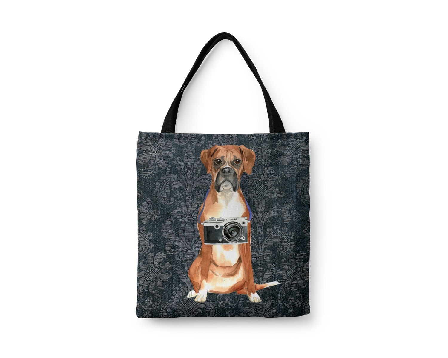 Boxer Dog Denim Style Tote Bag 5 Boxer Dog Denim Style Tote Bag - Image 3