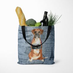Boxer Dog Denim Style Tote Bag 39 denim dogs tote boxer faded ephemera denim tote standing food