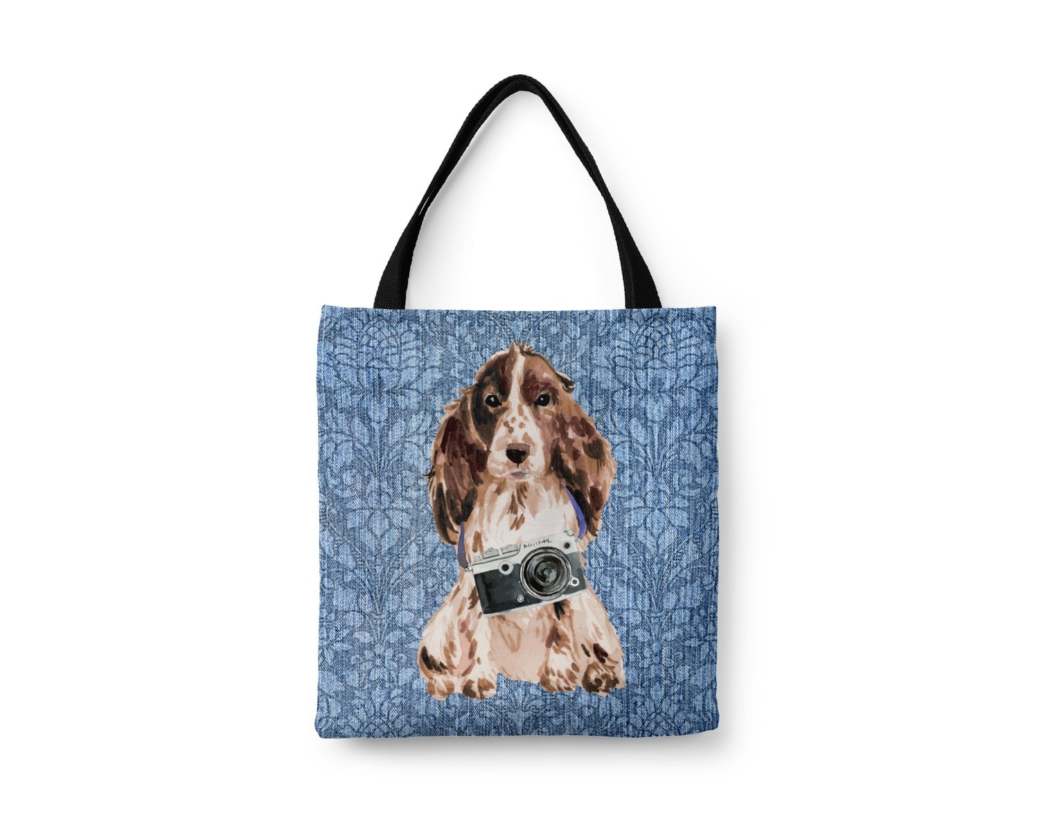 Brown Cocker Spaniel Dog Denim Style Tote Bag 6 Brown Cocker Spaniel Dog Denim Style Tote Bag - Image 4