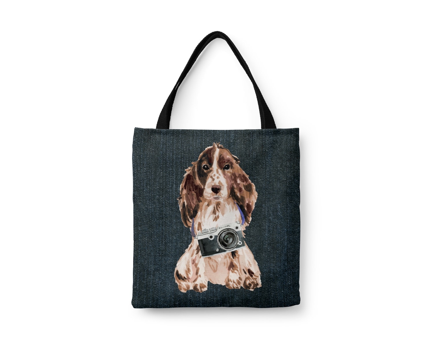 Brown Cocker Spaniel Dog Denim Style Tote Bag 8 Brown Cocker Spaniel Dog Denim Style Tote Bag - Image 6