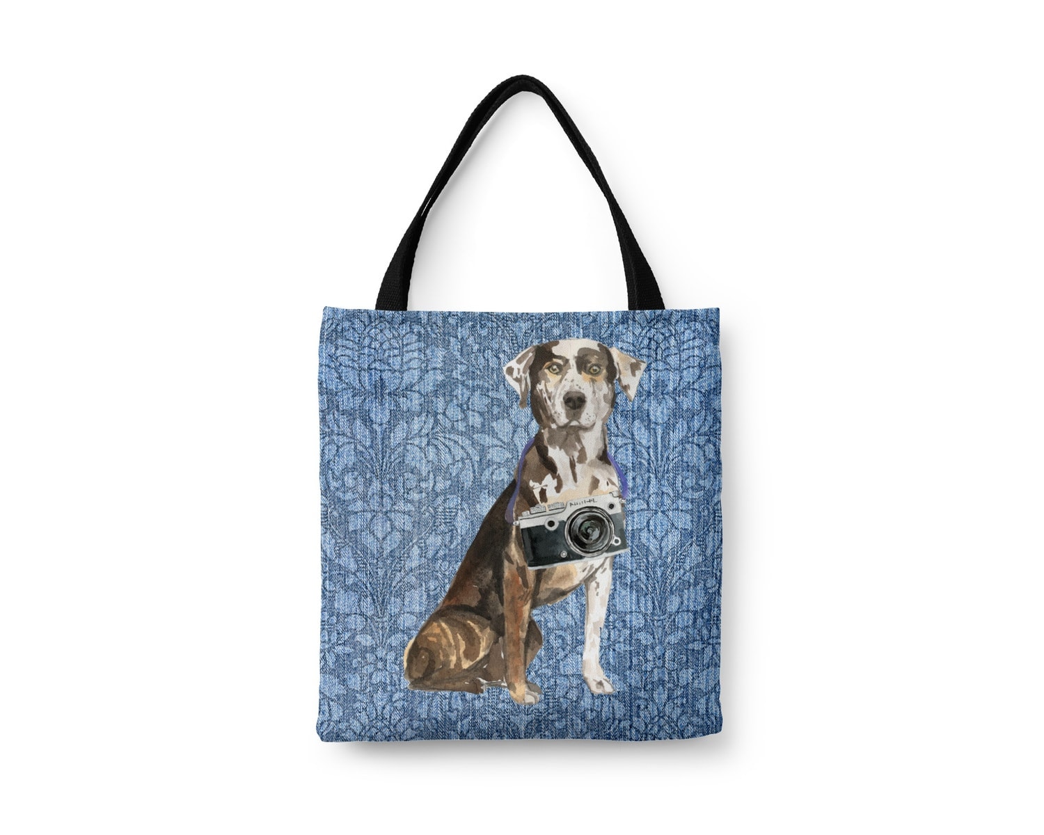 Catahoula Leopard Dog Dog Denim Style Tote Bag 6 Catahoula Leopard Dog Dog Denim Style Tote Bag - Image 4