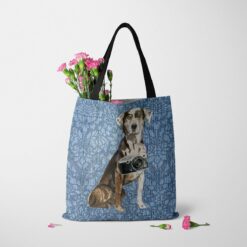 Catahoula Leopard Dog Dog Denim Style Tote Bag 35 Catahoula Leopard Dog Dog Denim Style Tote Bag - Image 8