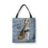 denim dogs tote catahoula leopard dog faded ephemera denim front view white