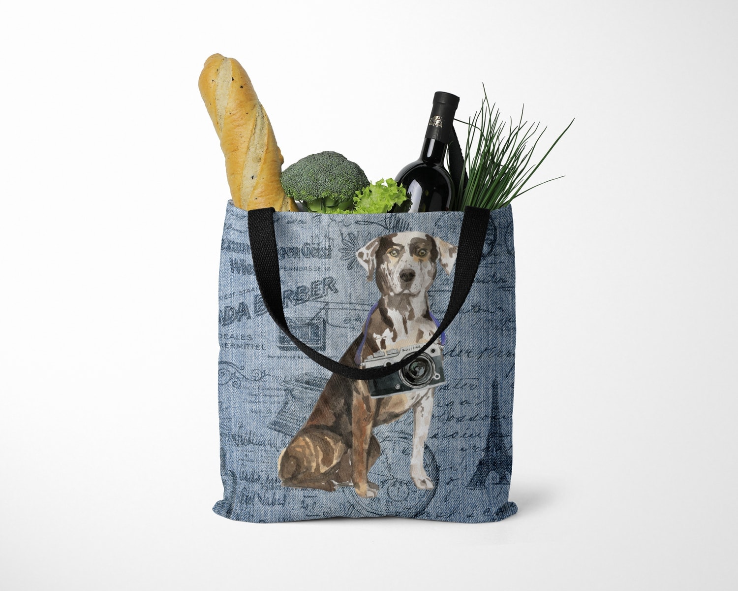 Catahoula Leopard Dog Dog Denim Style Tote Bag 14 Catahoula Leopard Dog Dog Denim Style Tote Bag - Image 12