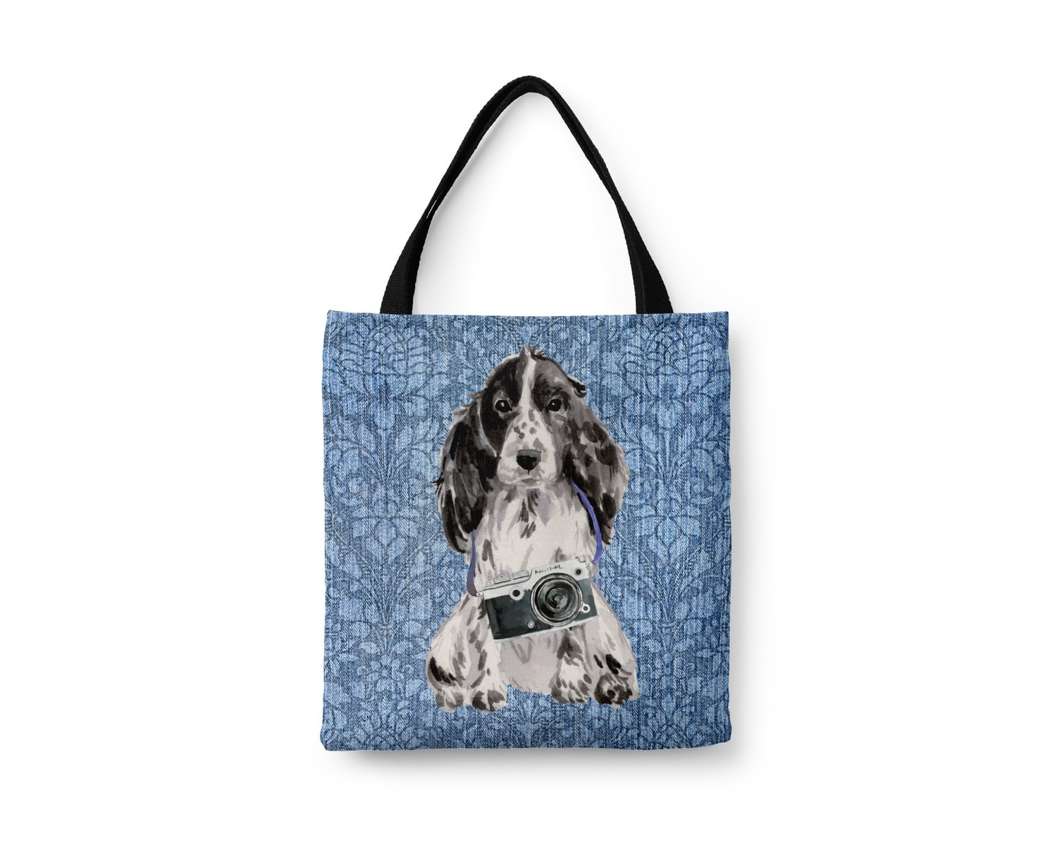 Cocker Spaniel Dog Denim Style Tote Bag 6 Cocker Spaniel Dog Denim Style Tote Bag - Image 4