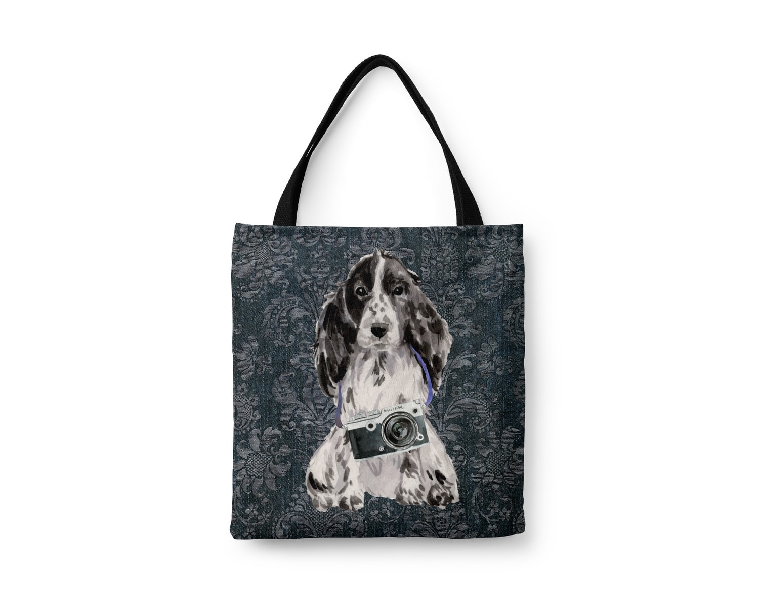 Cocker Spaniel Dog Denim Style Tote Bag 5 Cocker Spaniel Dog Denim Style Tote Bag - Image 3