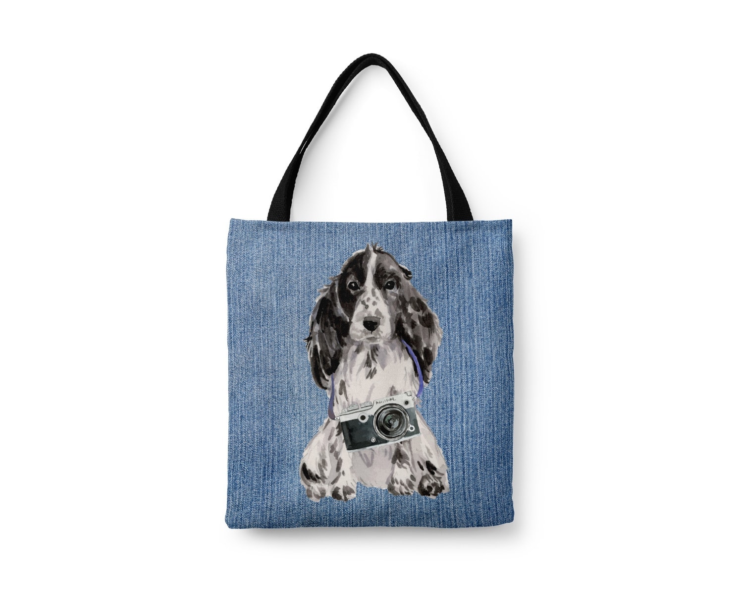 Cocker Spaniel Dog Denim Style Tote Bag 7 Cocker Spaniel Dog Denim Style Tote Bag - Image 5