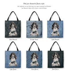 Cocker Spaniel Dog Denim Style Tote Bag 29 denim dogs tote cocker spaniel variations