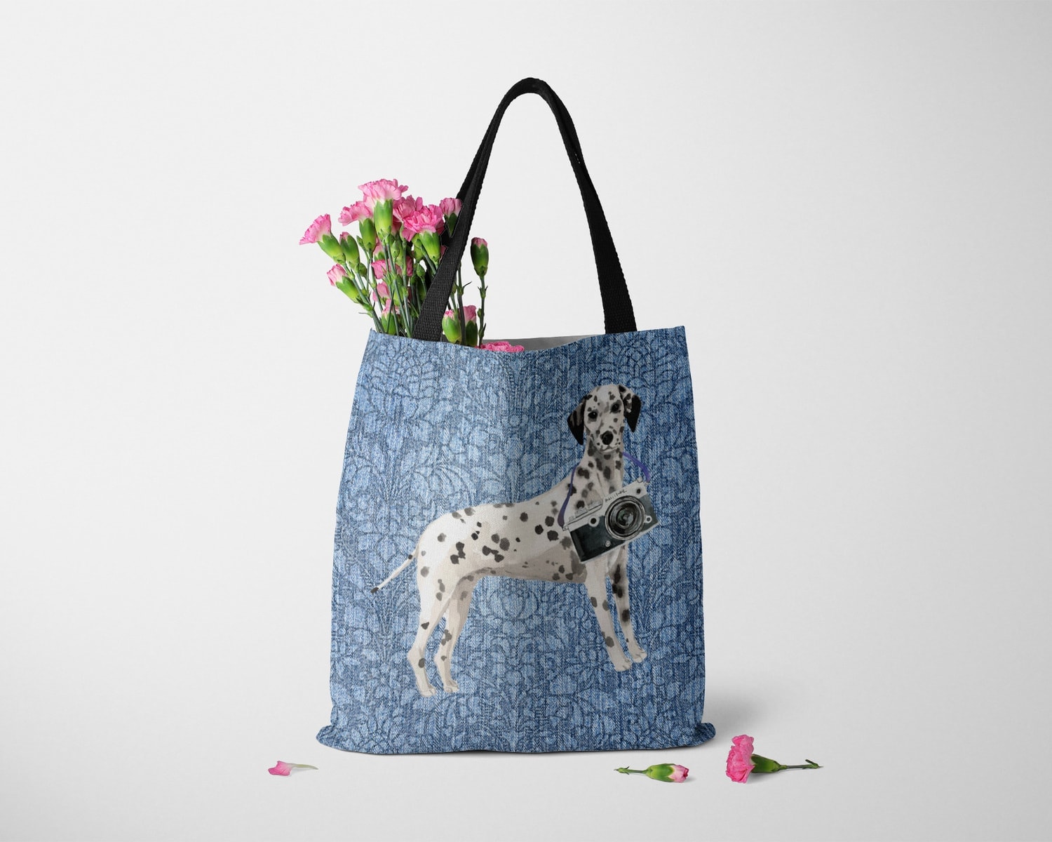 Dalmatian Dog Denim Style Tote Bag 10 Dalmatian Dog Denim Style Tote Bag - Image 8