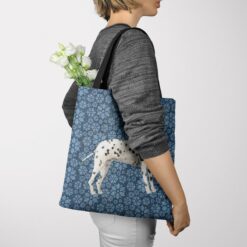 Dalmatian Dog Denim Style Tote Bag 36 denim dogs tote dalmatian daisy denim tote woman jumper view