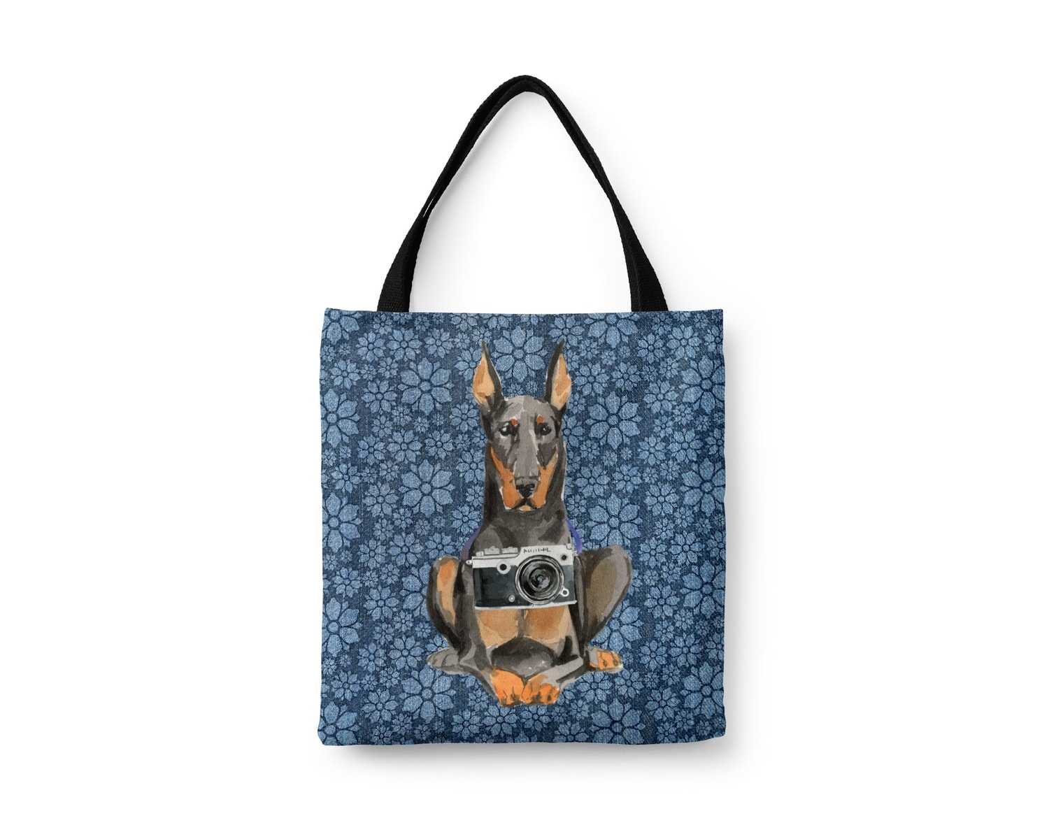 Doberman Dog Denim Style Tote Bag 9 Doberman Dog Denim Style Tote Bag - Image 7