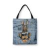 denim dogs tote doberman faded ephemera denim front view white