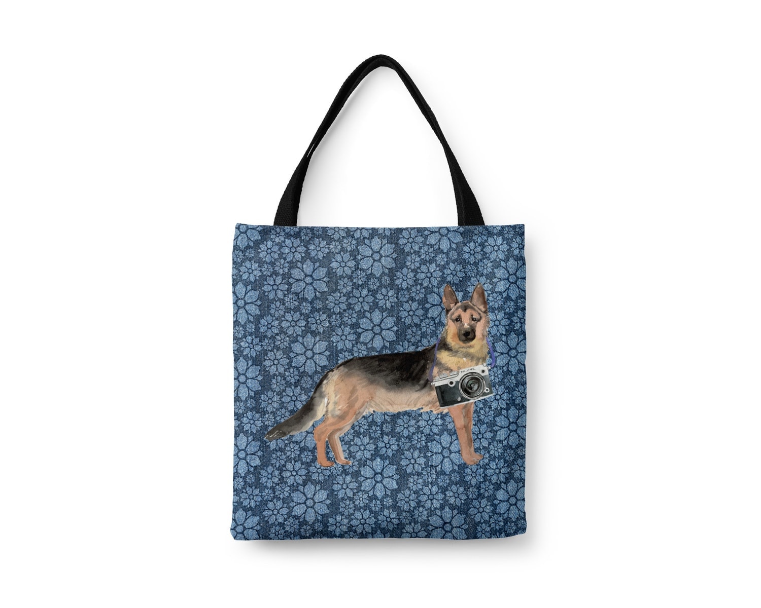 German Shepherd Dog Denim Style Tote Bag 9 German Shepherd Dog Denim Style Tote Bag - Image 7