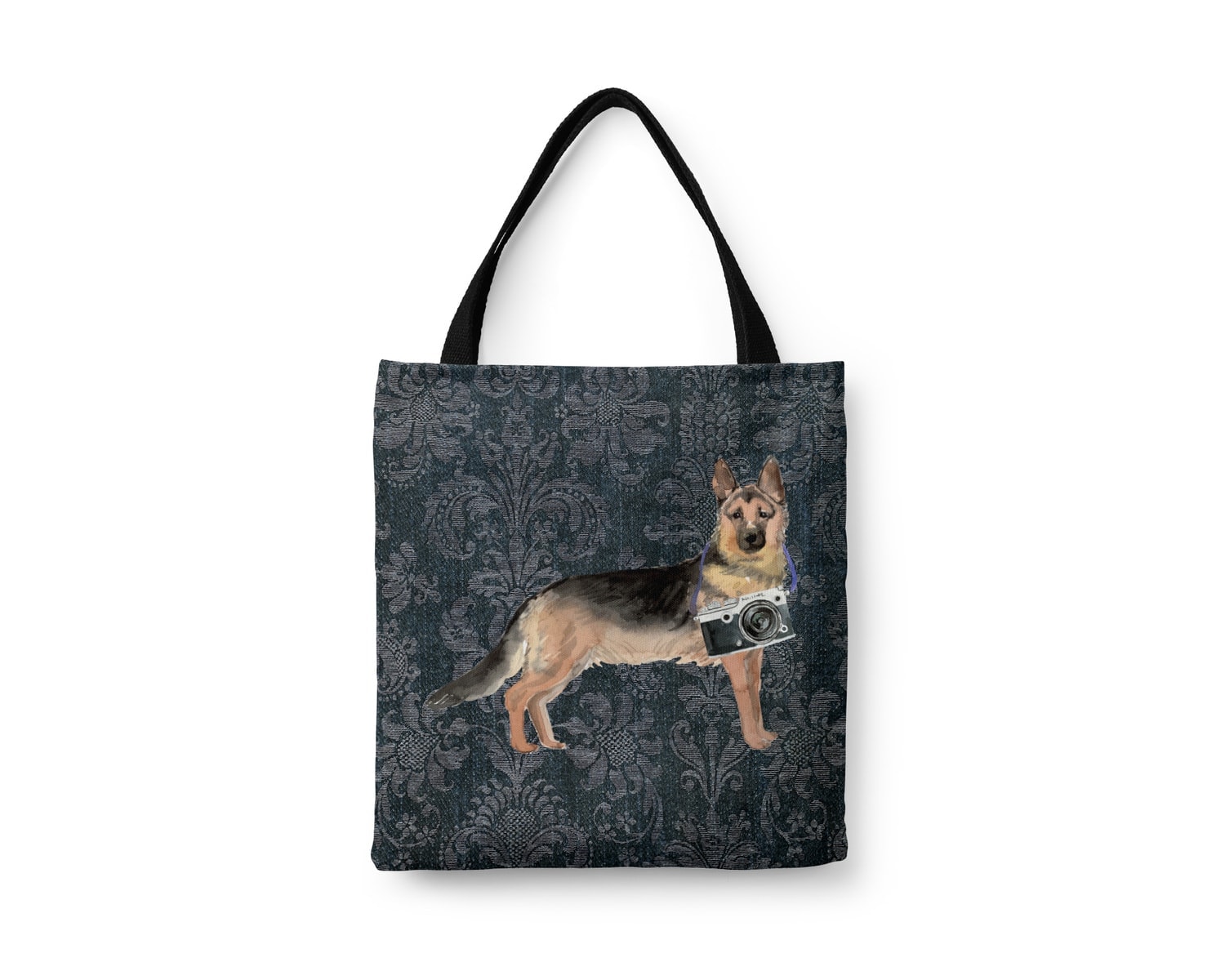 German Shepherd Dog Denim Style Tote Bag 5 German Shepherd Dog Denim Style Tote Bag - Image 3