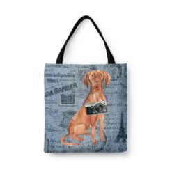 Hungarian Vizsla Dog Denim Style Tote Bag