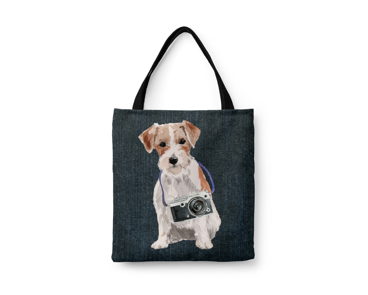 Jack Russell Dog Denim Style Tote Bag 7 Jack Russell Dog Denim Style Tote Bag - Image 6