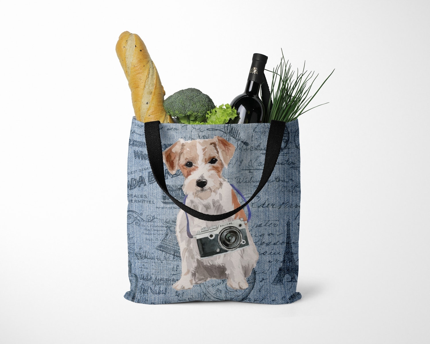 Jack Russell Dog Denim Style Tote Bag 13 Jack Russell Dog Denim Style Tote Bag - Image 12