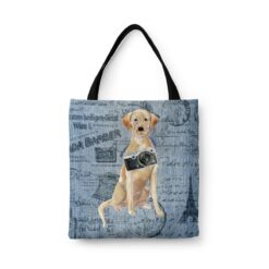 Labrador retriever Dog Denim Style Tote Bag