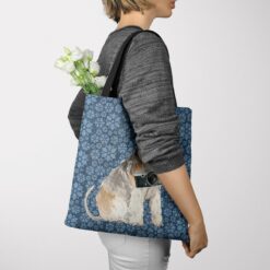 Lakeland Terrier Dog Denim Style Tote Bag 36 denim dogs tote lakeland terrier daisy denim tote woman jumper view