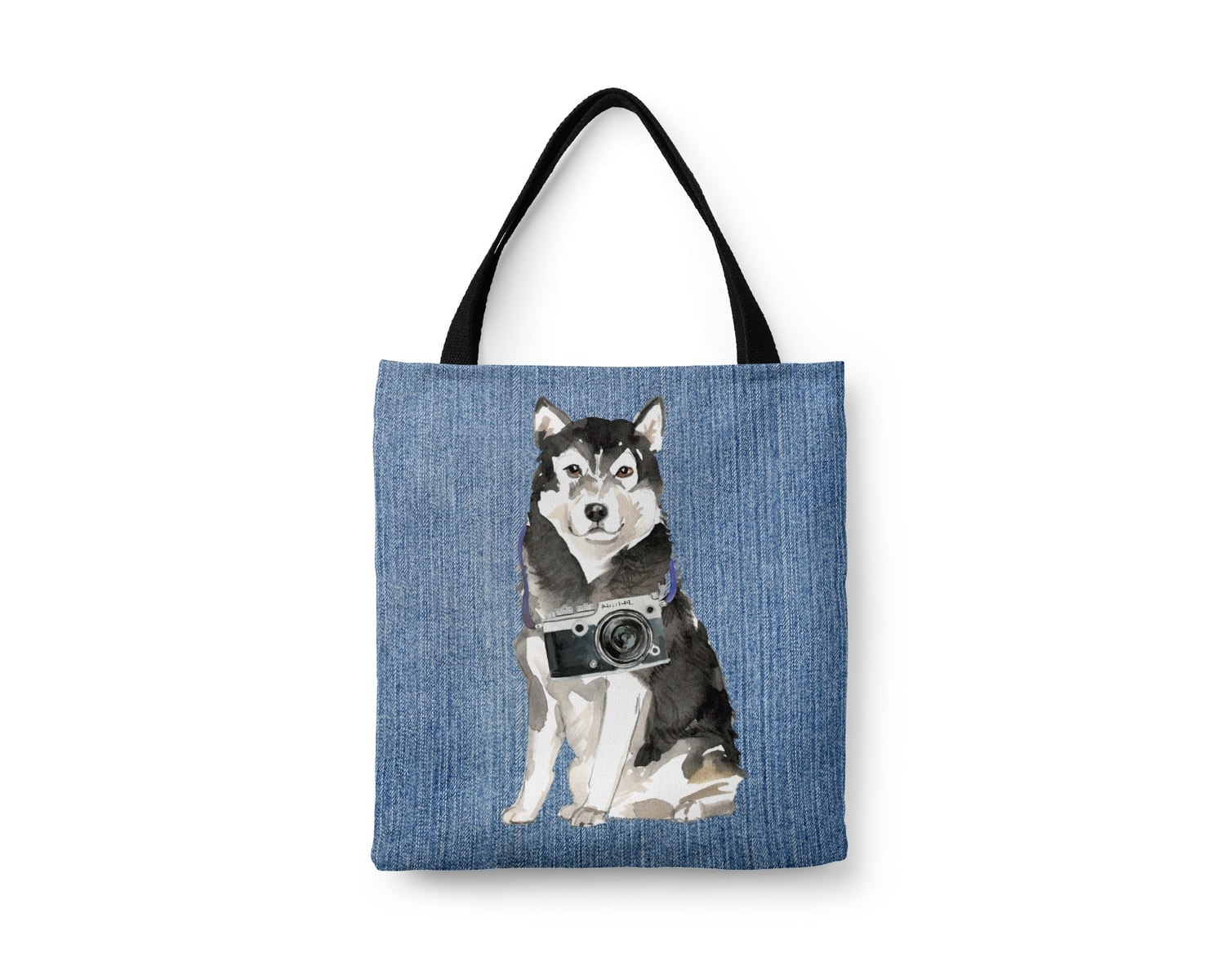 Malamute Dog Denim Style Tote Bag 7 Malamute Dog Denim Style Tote Bag - Image 5