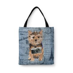Norfolk Terrier Dog Denim Style Tote Bag