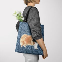 Rough Collie Dog Denim Style Tote Bag 36 denim dogs tote rough collie daisy denim tote woman jumper view