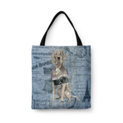 Weimaraner Dog Denim Style Tote Bag