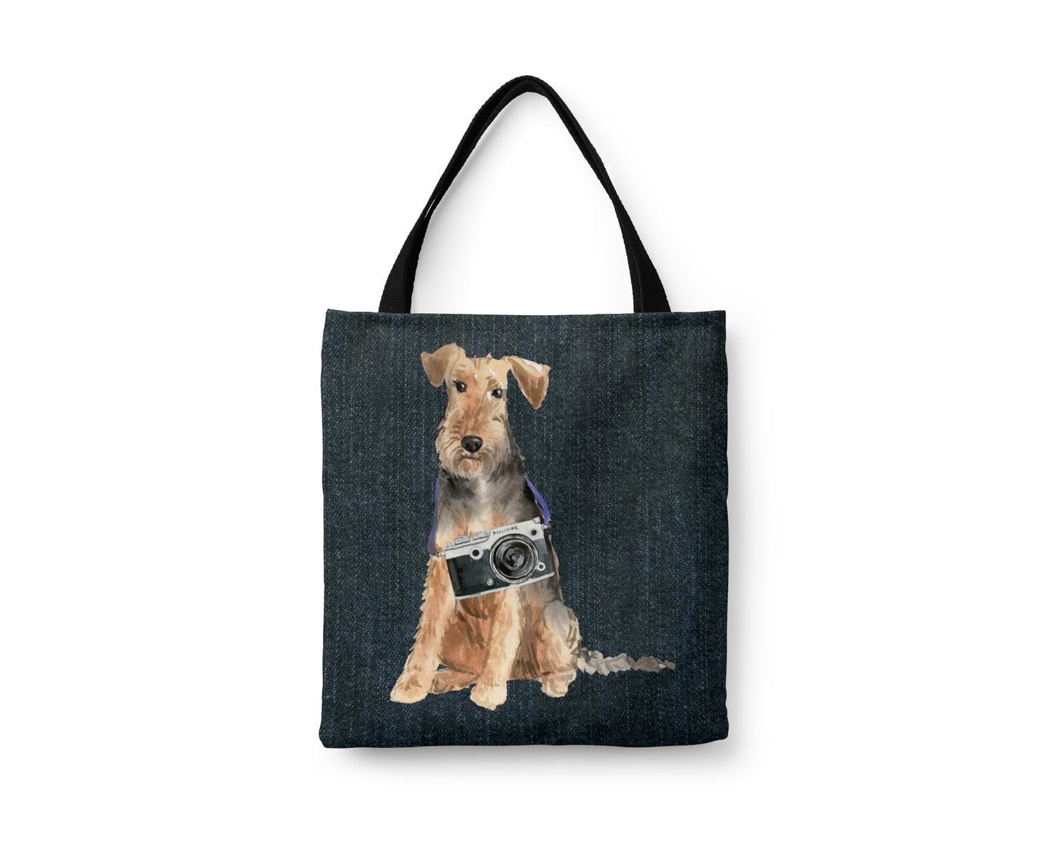 Welsh Terrier Dog Denim Style Tote Bag 8 Welsh Terrier Dog Denim Style Tote Bag - Image 6