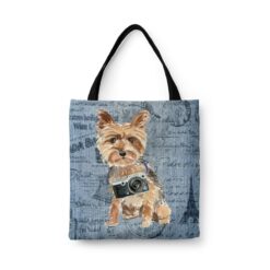 Yorkshire Terrier Dog Denim Style Tote Bag