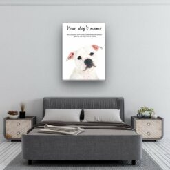 American Staffordshire terrier personalised canvas print - Peeping In Collection - Pre-stretched wall art ready to hang 9 dog paintings canvas american staffordshire terrier bedroom