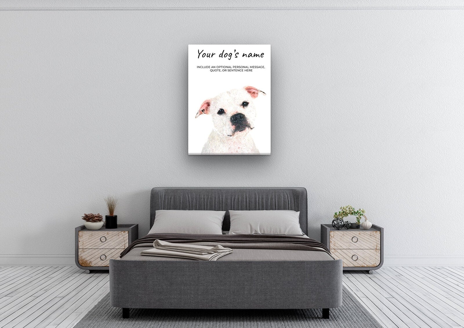 American Staffordshire terrier personalised canvas print - Peeping In Collection - Pre-stretched wall art ready to hang 4 American Staffordshire terrier personalised canvas print - Peeping In Collection - Pre-stretched wall art ready to hang - Image 2