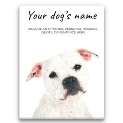 American Staffordshire terrier personalised canvas print - Peeping In Collection -  Pre-stretched wall art ready to hang